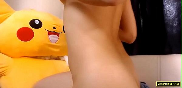  Cute Teen Asian Humping Her Pikachu Part 2